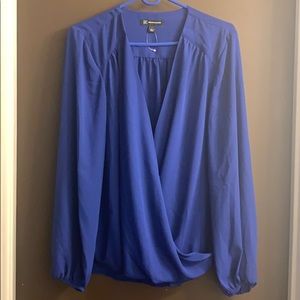 INC blue blouse
